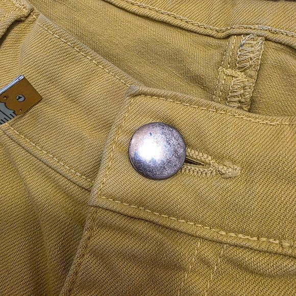 Eileen Fisher Parrot Yellow Skinny Ankle Organic Cotton Casual Mature Jeans 10 - Picture 6 of 11